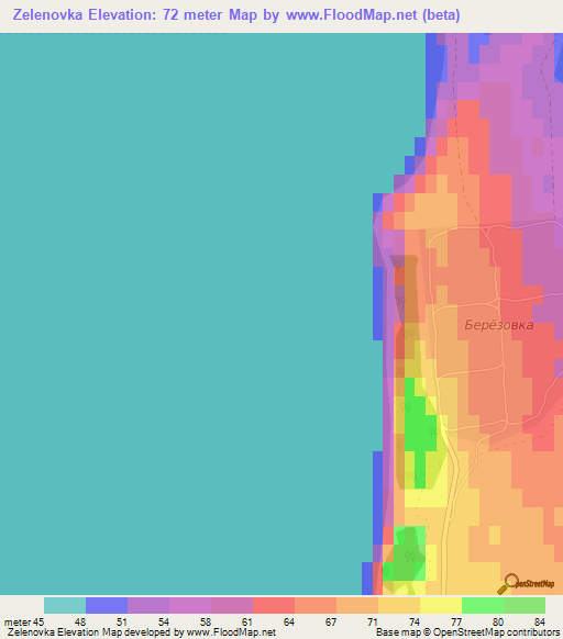 Zelenovka,Russia Elevation Map