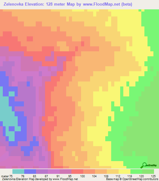 Zelenovka,Russia Elevation Map