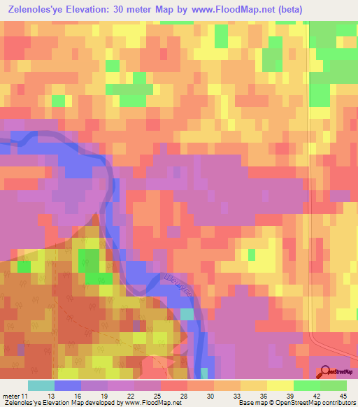 Zelenoles'ye,Russia Elevation Map