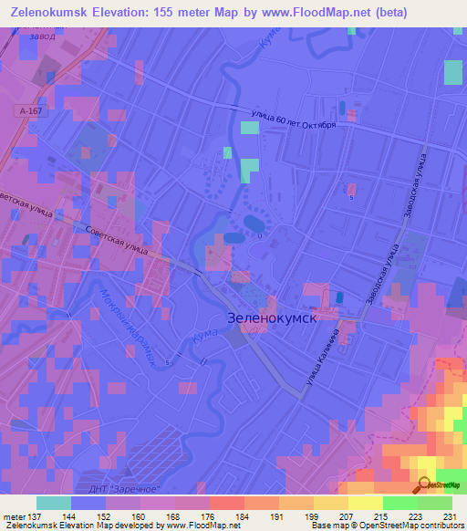 Zelenokumsk,Russia Elevation Map