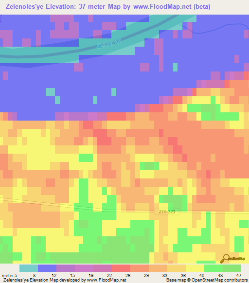 Zelenoles'ye,Russia Elevation Map