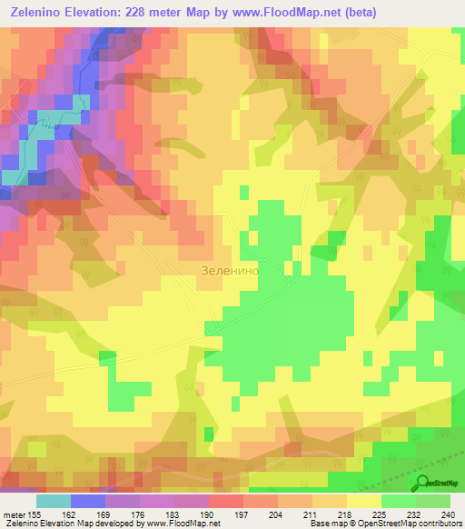 Zelenino,Russia Elevation Map