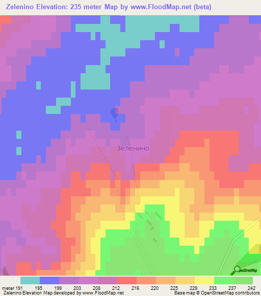 Zelenino,Russia Elevation Map