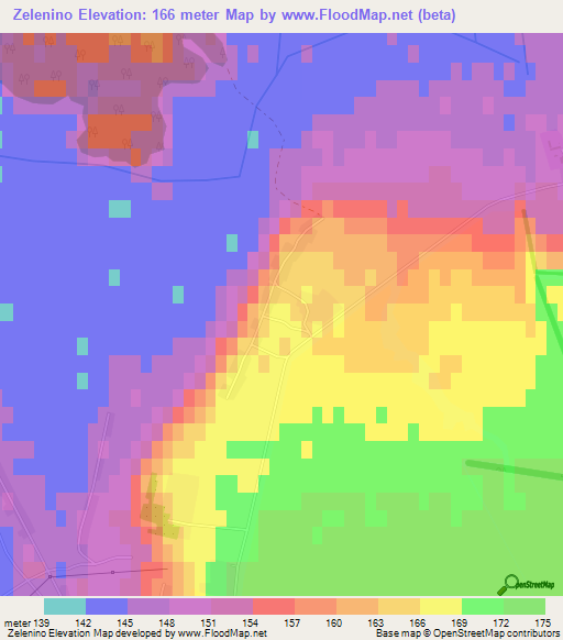 Zelenino,Russia Elevation Map