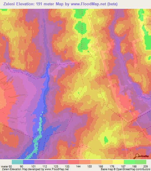 Zeleni,Russia Elevation Map