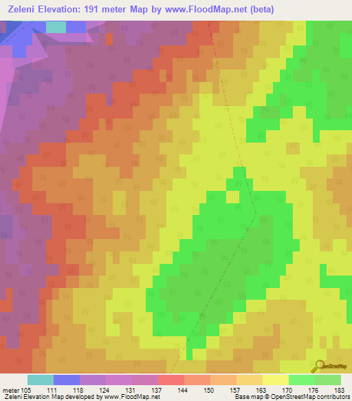 Zeleni,Russia Elevation Map