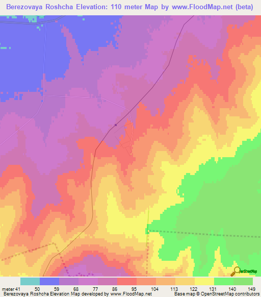 Berezovaya Roshcha,Russia Elevation Map