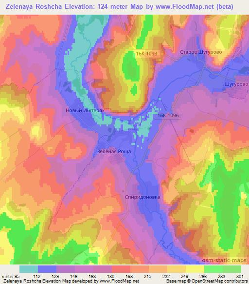 Zelenaya Roshcha,Russia Elevation Map