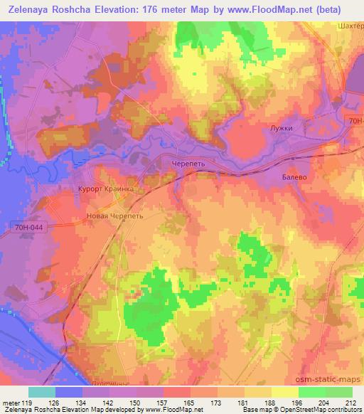 Zelenaya Roshcha,Russia Elevation Map