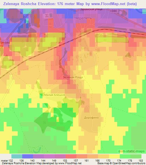 Zelenaya Roshcha,Russia Elevation Map