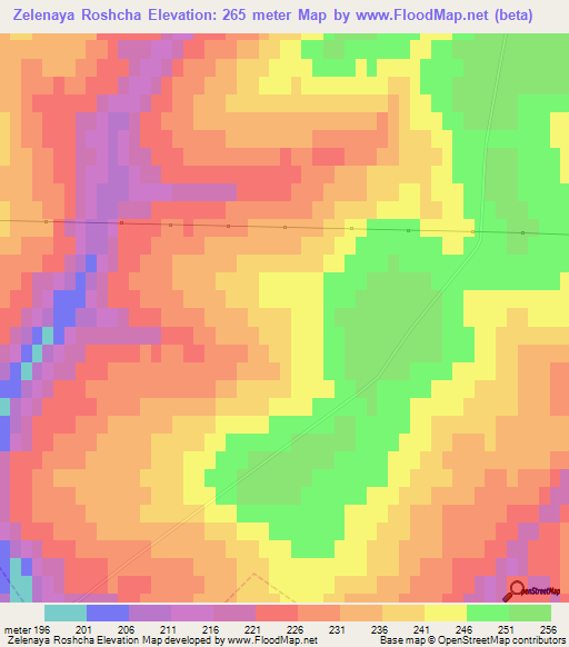 Zelenaya Roshcha,Russia Elevation Map