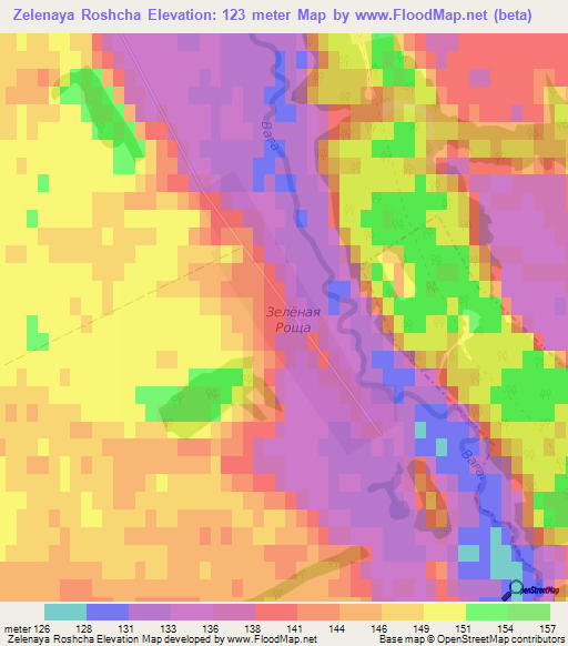 Zelenaya Roshcha,Russia Elevation Map