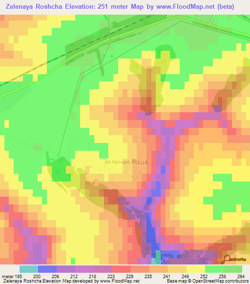 Zelenaya Roshcha,Russia Elevation Map