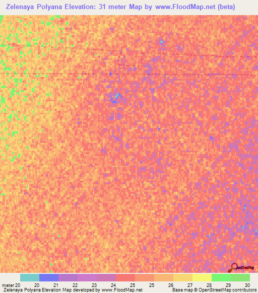 Zelenaya Polyana,Russia Elevation Map