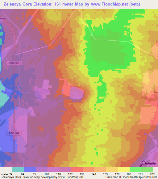 Zelenaya Gora,Russia Elevation Map