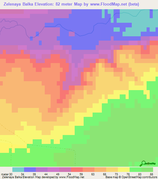 Zelenaya Balka,Russia Elevation Map