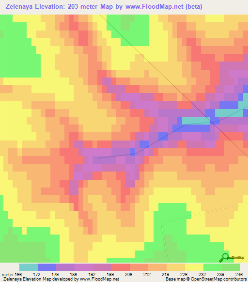 Zelenaya,Russia Elevation Map