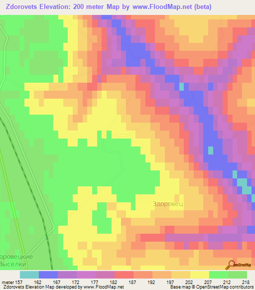 Zdorovets,Russia Elevation Map