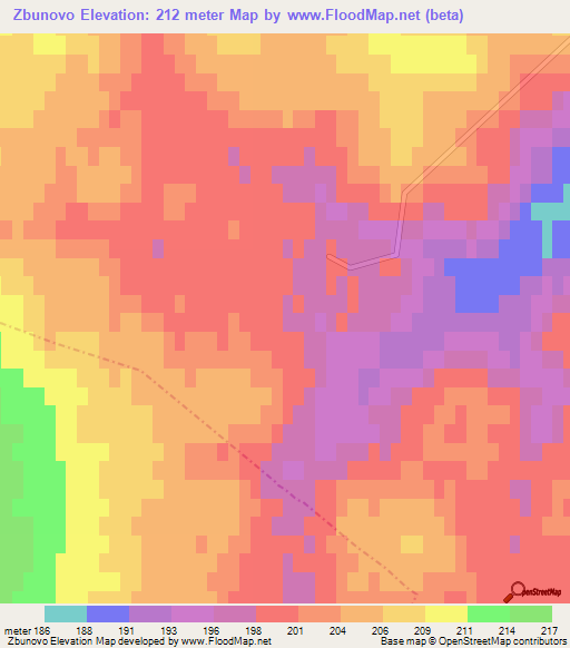 Zbunovo,Russia Elevation Map