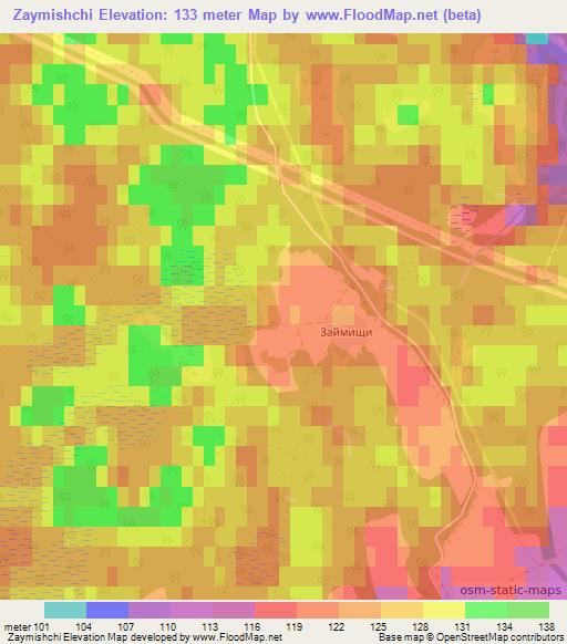 Zaymishchi,Russia Elevation Map