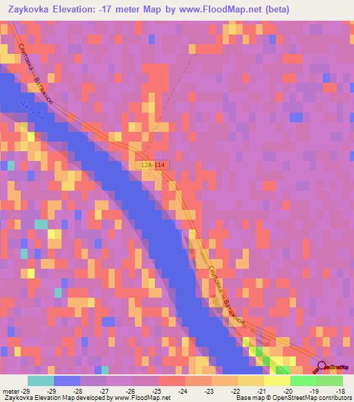 Zaykovka,Russia Elevation Map