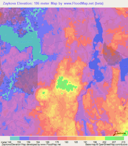 Zaykova,Russia Elevation Map