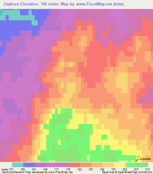 Zaykova,Russia Elevation Map