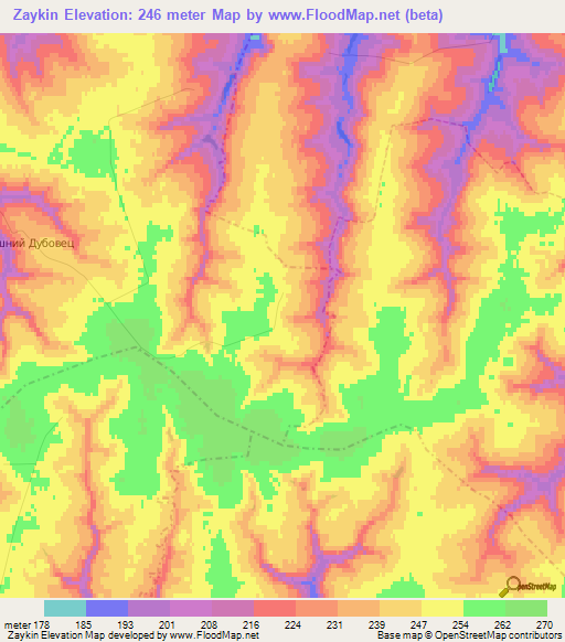 Zaykin,Russia Elevation Map