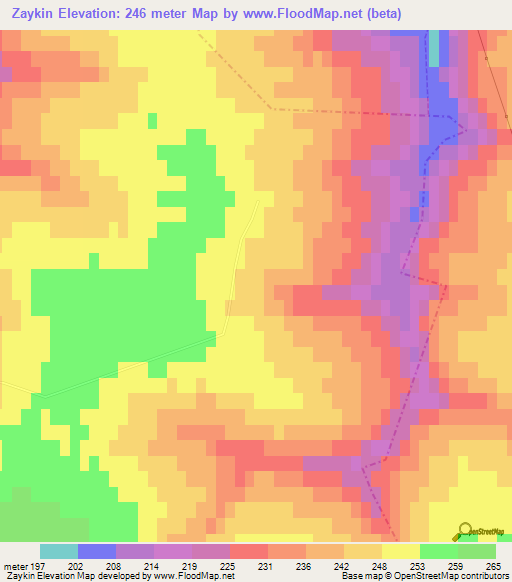 Zaykin,Russia Elevation Map