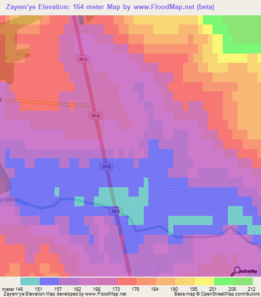 Zayem'ye,Russia Elevation Map