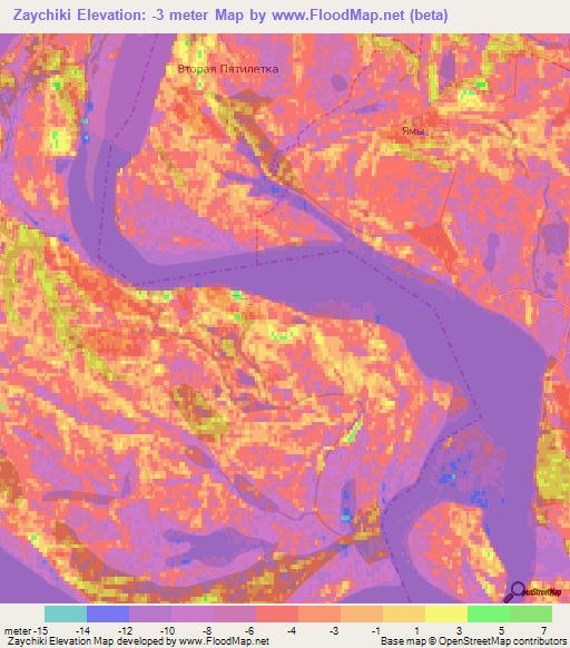 Zaychiki,Russia Elevation Map