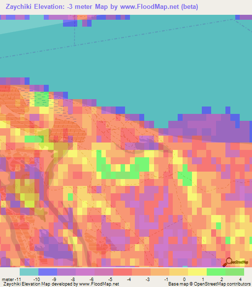 Zaychiki,Russia Elevation Map