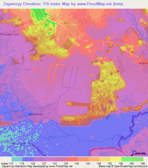 Zayamnyy,Russia Elevation Map