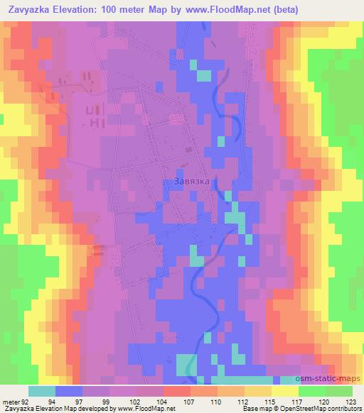 Zavyazka,Russia Elevation Map