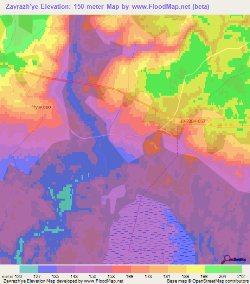 Zavrazh'ye,Russia Elevation Map