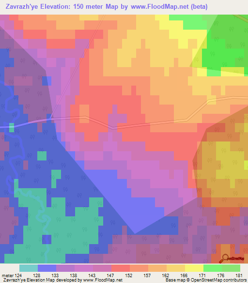 Zavrazh'ye,Russia Elevation Map