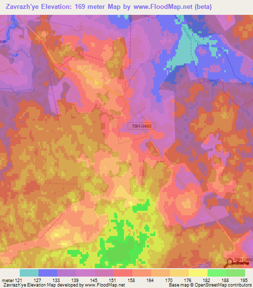 Zavrazh'ye,Russia Elevation Map