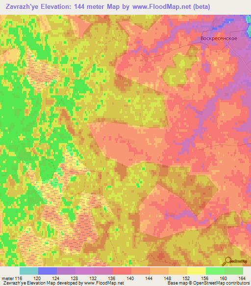 Zavrazh'ye,Russia Elevation Map