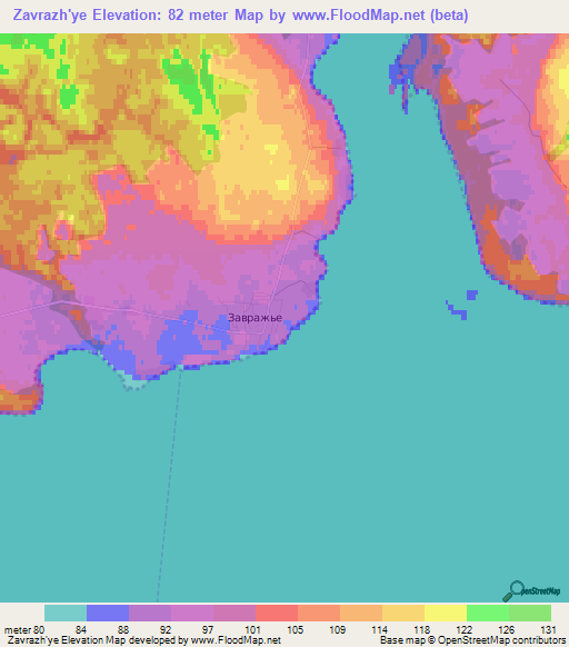 Zavrazh'ye,Russia Elevation Map