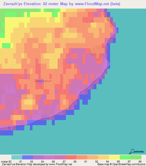 Zavrazh'ye,Russia Elevation Map