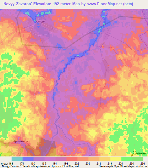 Novyy Zavoron',Russia Elevation Map