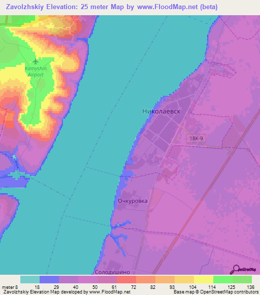 Zavolzhskiy,Russia Elevation Map