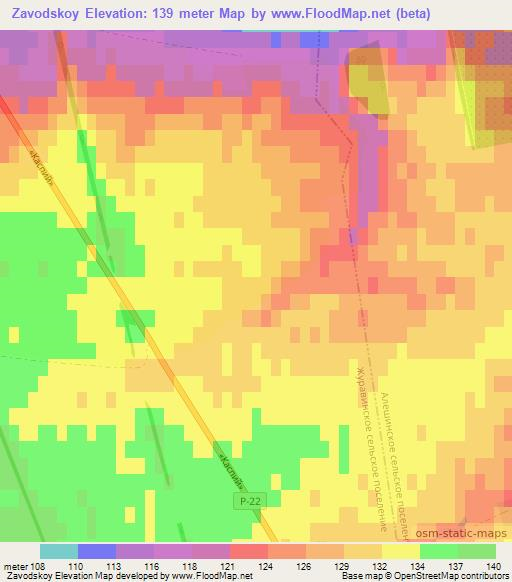 Zavodskoy,Russia Elevation Map