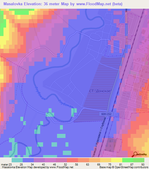 Masalovka,Russia Elevation Map