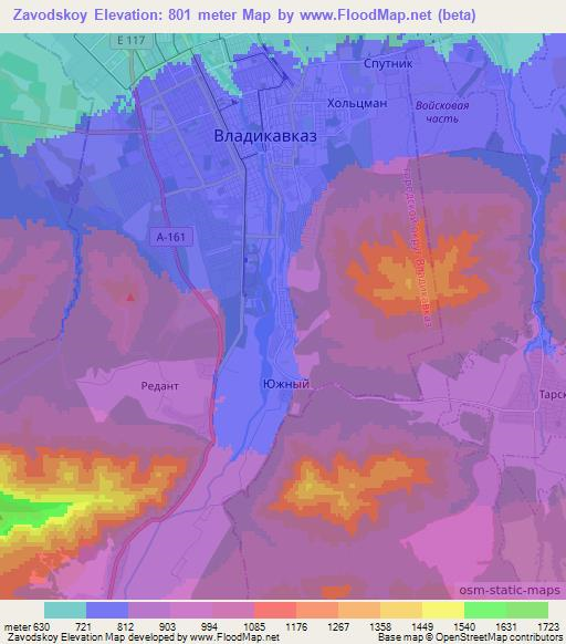 Zavodskoy,Russia Elevation Map