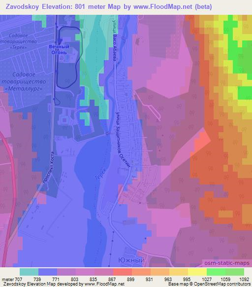 Zavodskoy,Russia Elevation Map