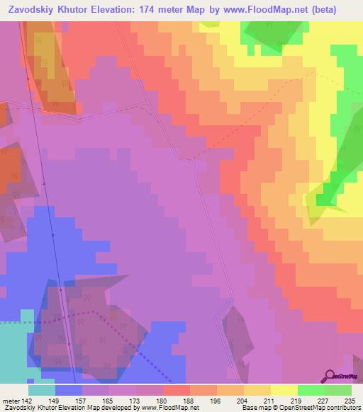 Zavodskiy Khutor,Russia Elevation Map