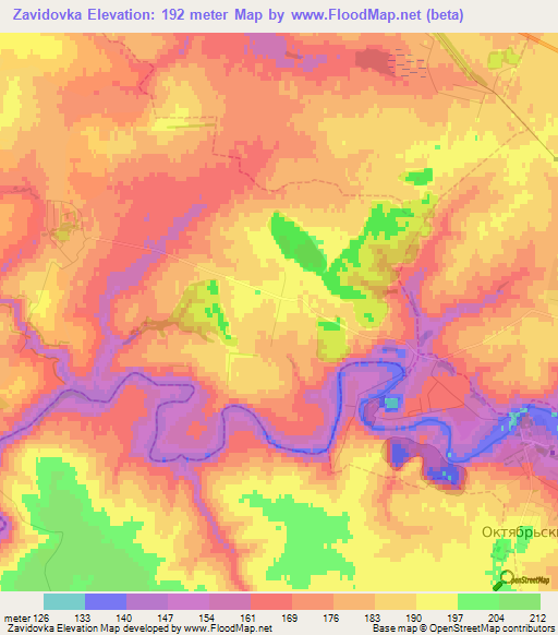 Zavidovka,Russia Elevation Map