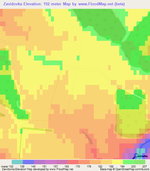 Zavidovka,Russia Elevation Map