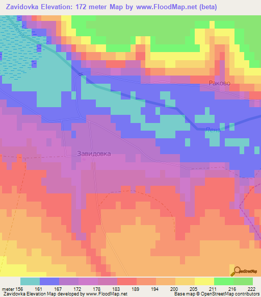 Zavidovka,Russia Elevation Map